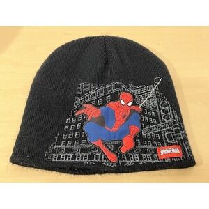 Marvel Ultimate Spider-Man Black Knit Beanie Hat OSFM Youth Adult